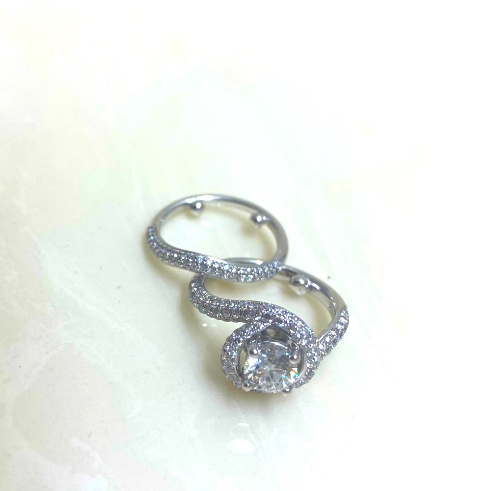 .8 Carat custom wedding ring with band